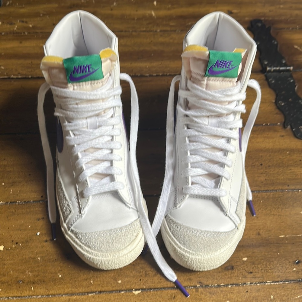 Nike Blazer 7.5 purple teal white